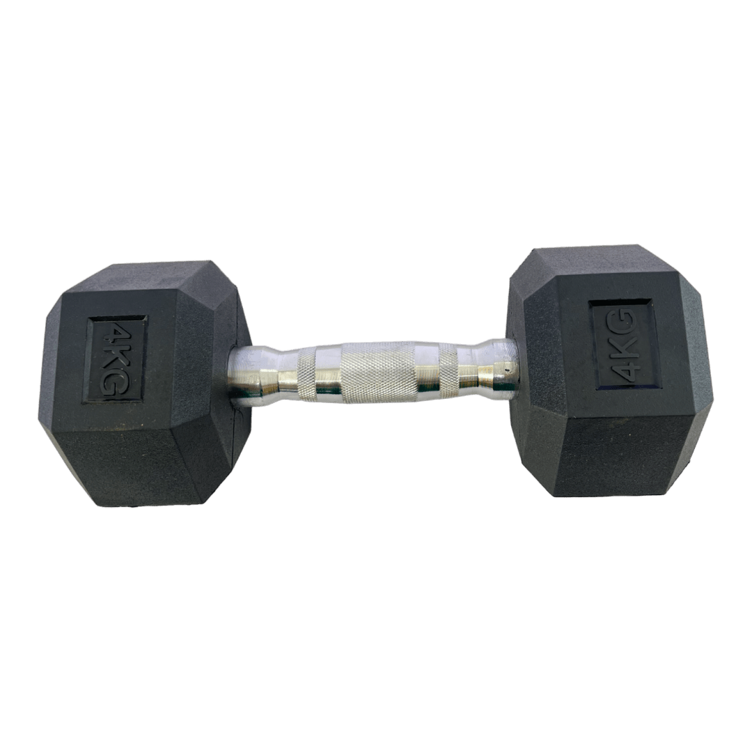 Гантель шестигранная обрезиненная HouseFit 4 кг - Riada