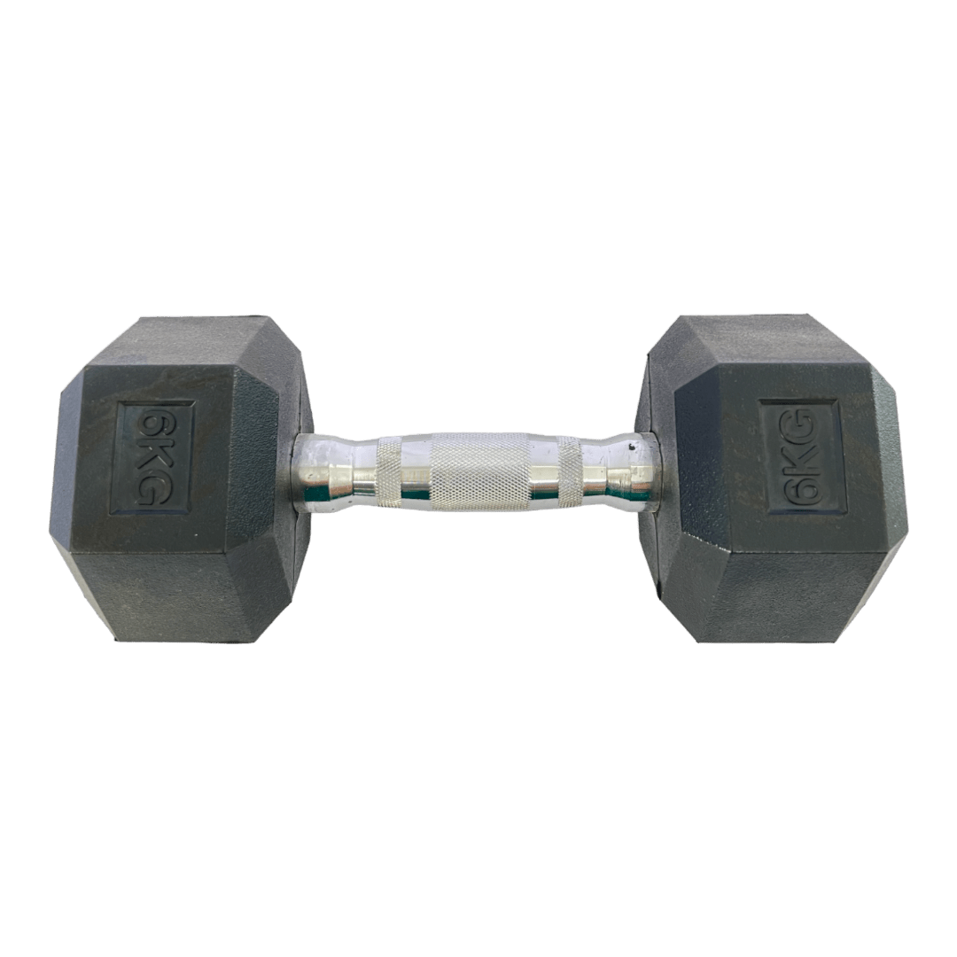 Гантель шестигранная обрезиненная HouseFit 6 кг - Riada
