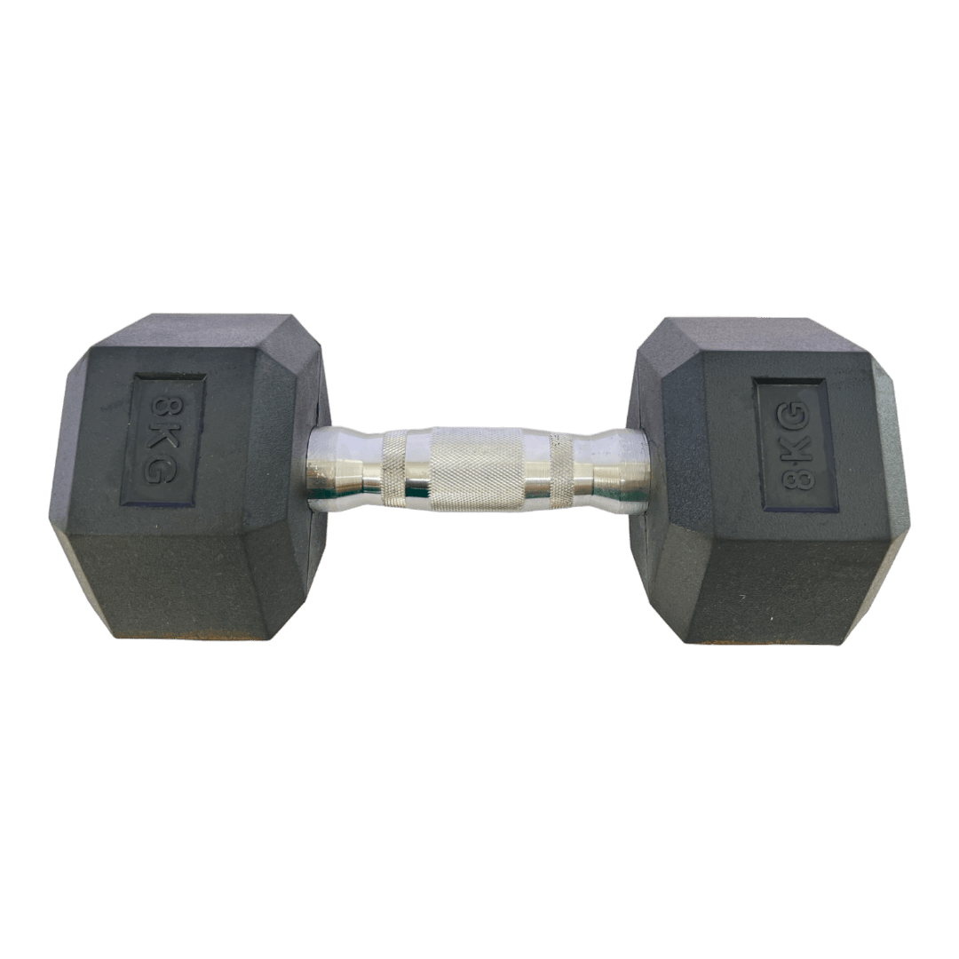 Гантель шестигранная обрезиненная HouseFit 8 кг - Riada