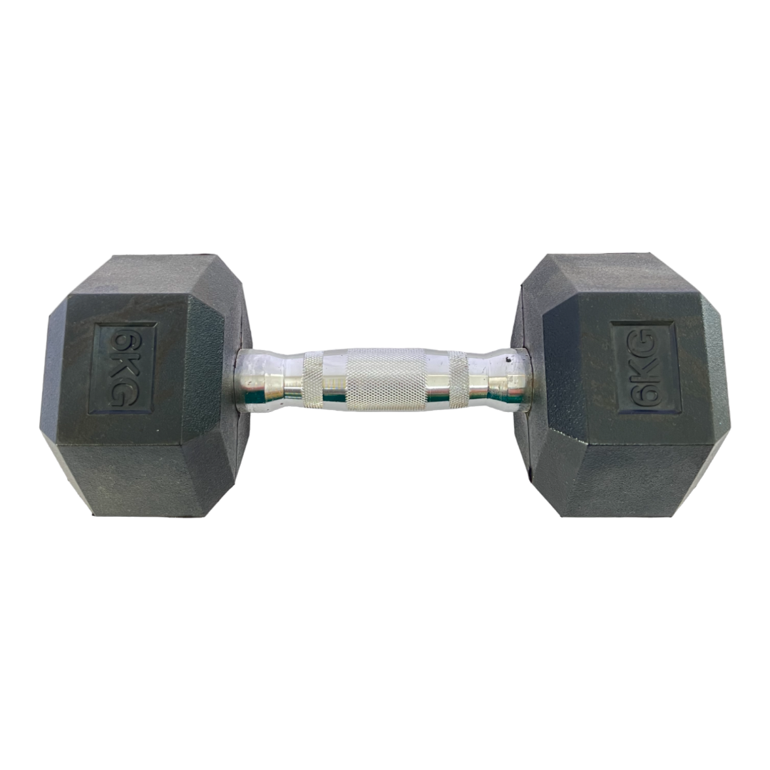 Гантель шестигранная обрезиненная HouseFit 6 кг