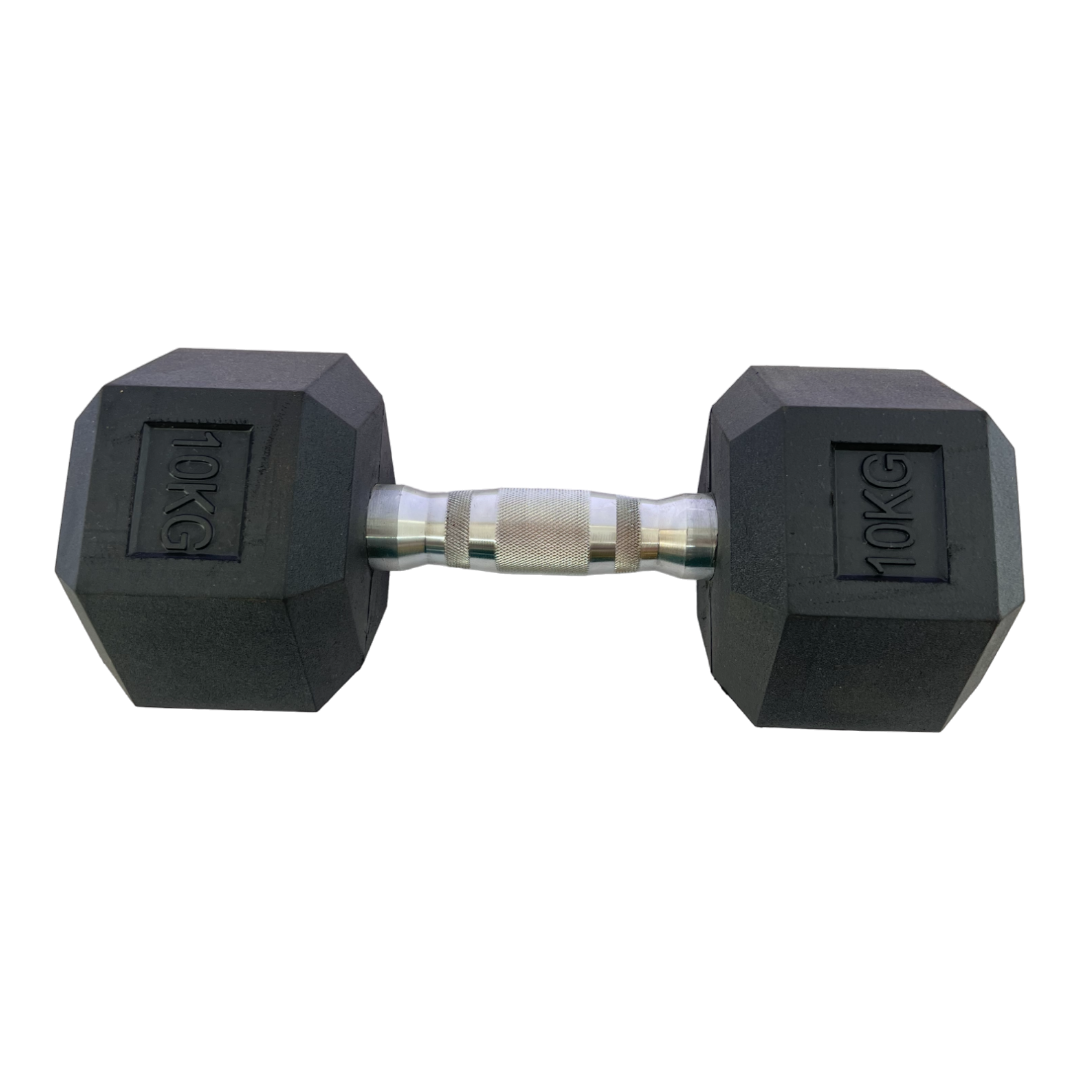 Гантель шестигранная обрезиненная HouseFit 10 кг