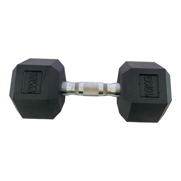 Гантель шестигранная обрезиненная HouseFit 10 кг