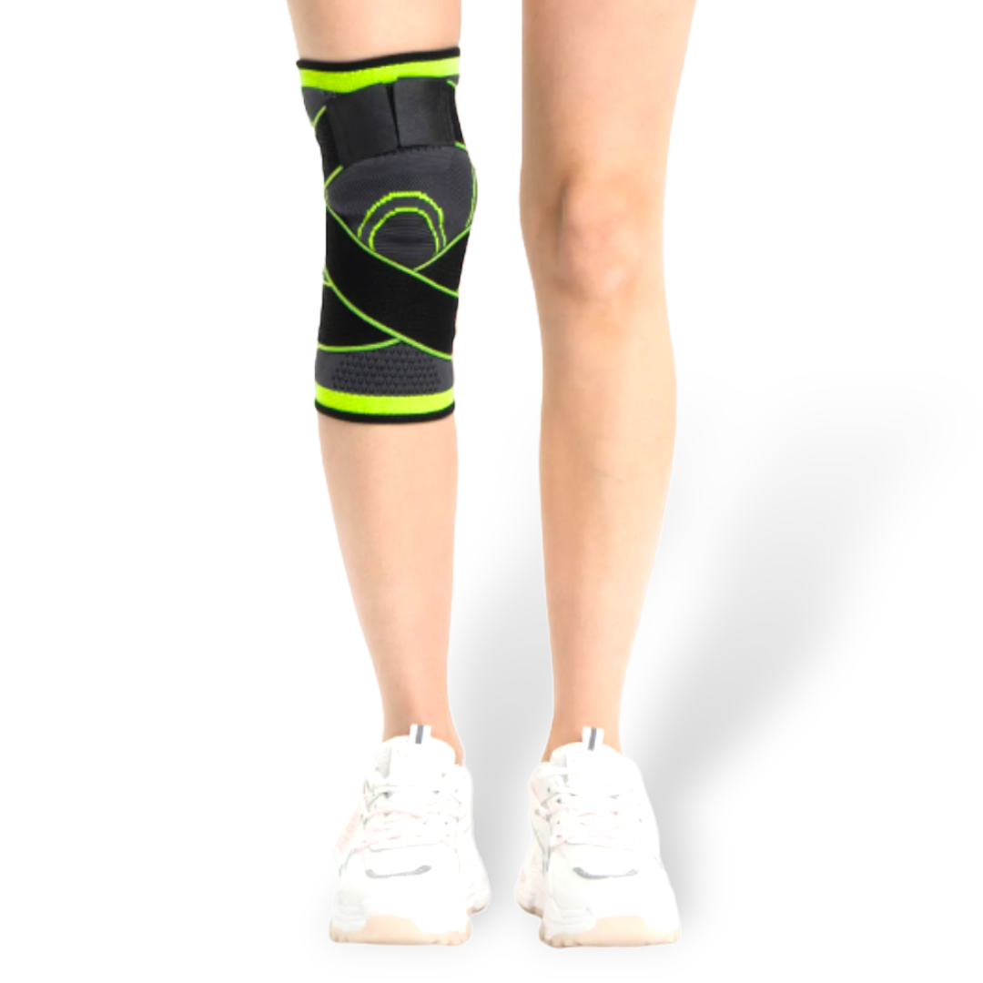 Наколенник бандаж эластичный с ремнями для суставов, защиты колена, спорта, 1 шт  8324