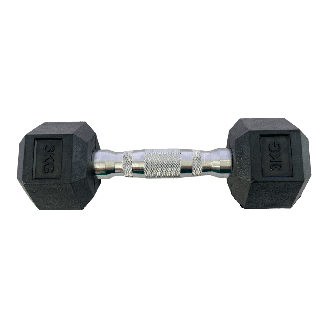 Гантель шестигранная обрезиненная HouseFit 3 кг - Riada